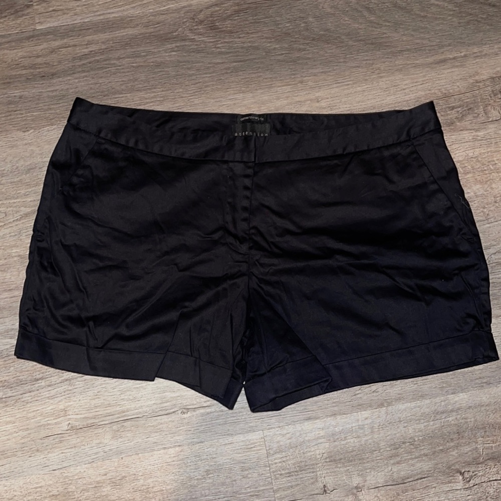 Attention Brand Black Cuffed Shorts  size 16